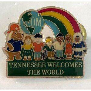Vintage Odyssey of the Mind Tennessee World OM Lapel Pin OM OotM